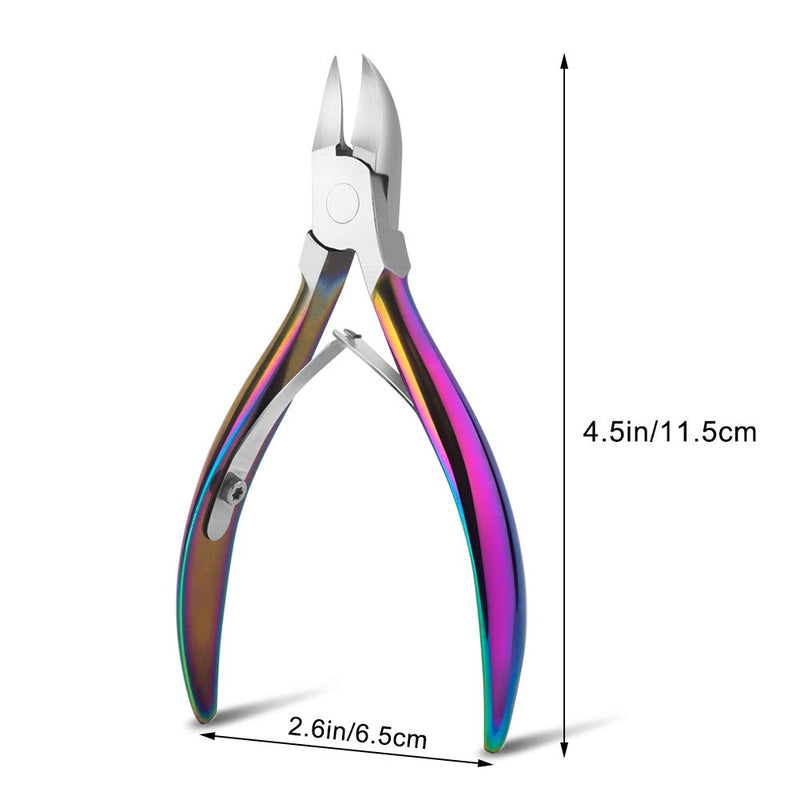 [Australia] - BEZOX Portable Nail Clipper - Toenail Clippers with Surgical Stainless Steel Suitable for Thick Fingernail Toenail Rainbow 