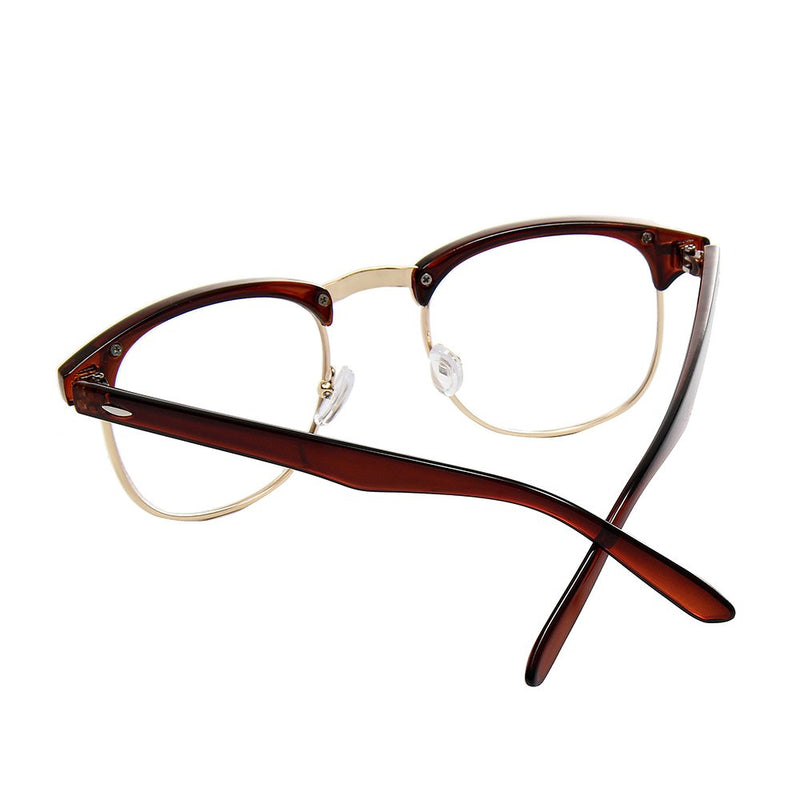 [Australia] - Shiratori New Vintage Fashion Half Frame Semi-Rimless Clear Lens Glasses 4-pack 