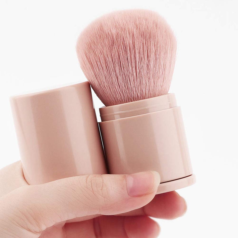 [Australia] - Retractable Kabuki Foundation Brush Travel Face Blush Brush for Mineral Powder, Contouring, Cream 