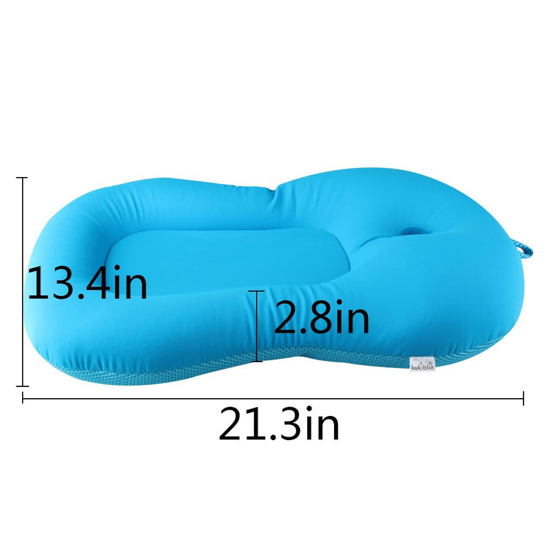 [Australia] - Baby Bath Pad, KAKIBLIN Baby Bath Cushion Newborn Bath Support Anti-Slip Bath Tub Pillow for 0-6 Month (Blue) Blue 