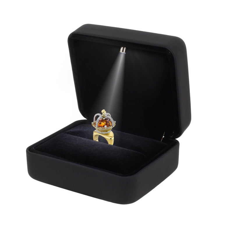[Australia] - Naimo Black Lighted up LED Engagement Proposal Jewelry Ring Box 