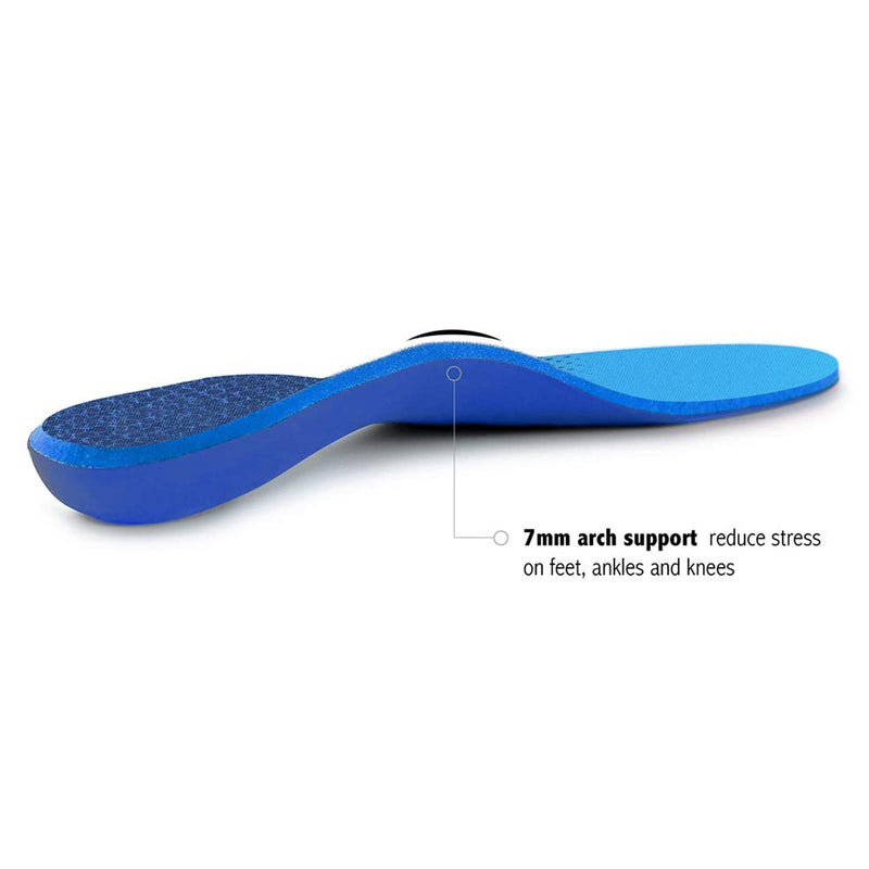 [Australia] - Plantar Fasciitis Feet Insoles Arch Supports Orthotics Inserts for Flat Feet, High Arch, Foot Pain Mens 9 - 9 1/2 | Womens 11 - 11 1/2 New Blue 