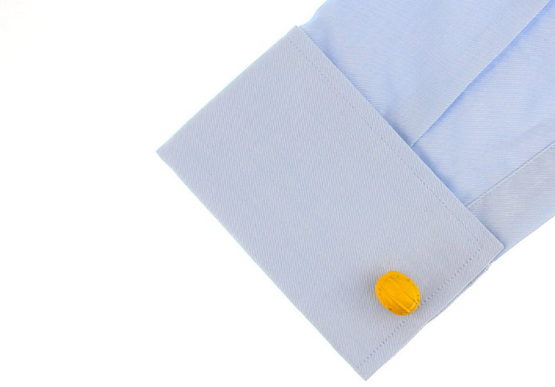 [Australia] - MRCUFF Construction Hard Hat Architect Pair Cufflinks in a Presentation Gift Box & Polishing Cloth 