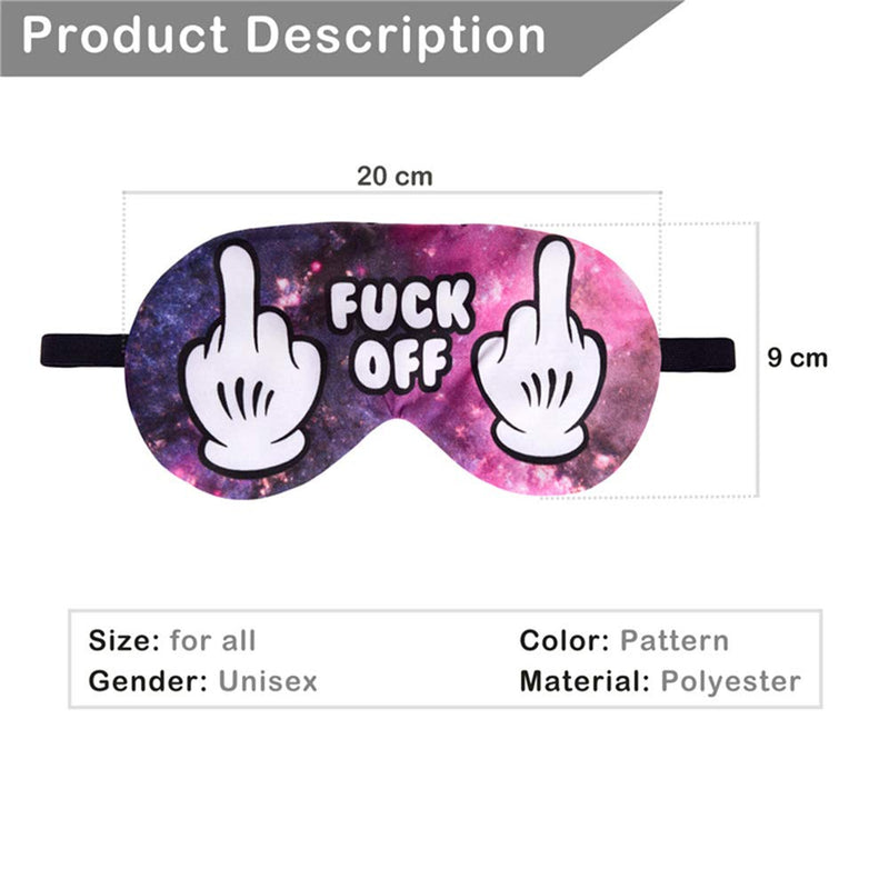 [Australia] - NganSuRong Novelty Funny Sleep Eye Mask Light Blocking Sleep Mask, Soft and Comfortable Night Eye Mask for Men Women, Eye Cover Aid Rest Blindfold, Eye Blinder for Travel/Sleeping/Shift Work Fuck Off 