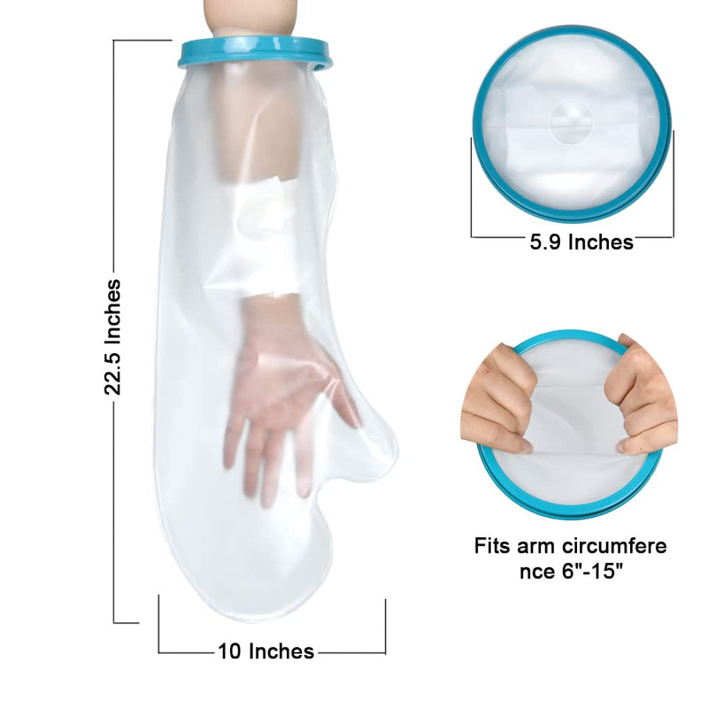 [Australia] - DESTRIC Waterproof Arm Cast Wound Cover for Shower Bath,Plaster Bandage Protector Watertight for Broken Arms Wrists Bones Hands, Burns, Tattoos Half arm1 