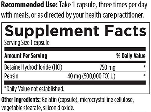 [Australia] - Rootcology Betaine with Pepsin - Dietary Health Support with 750mg Betaine Hydrochloride + 33mg Pepsin - Digestive Enzymes Supplement for Healthy Digestion by Izabella Went (120 Capsules) 