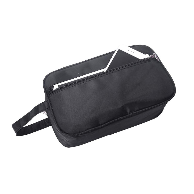 [Australia] - iSuperb Toiletry Bag Travel Organizer Classy Waterproof Portable Wash Gym Shaving Bag for Men 10x6x4inch(Black) Black 