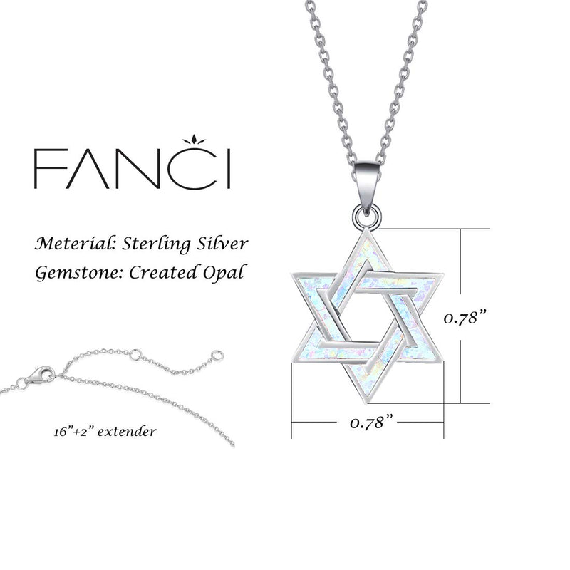 [Australia] - FANCIME Sterling Silver Created Fire Opal Star Necklace/Dangle Earrings/Bracelet Charm Danity October Birthstone Fine Jewelry for Women 