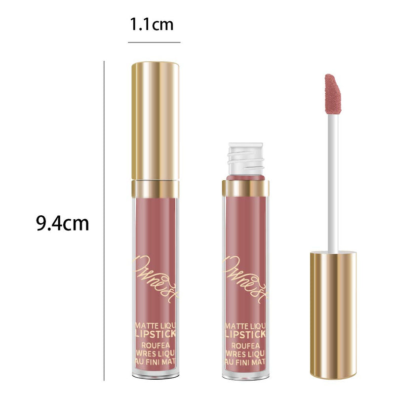 [Australia] - Ownest 24 Colors Matte Velvety Liquid Lipstick Set,Waterproof Long Lasting Non-Stick Cup Liquid Lipgloss Beauty Cosmetics Makeup Kit 