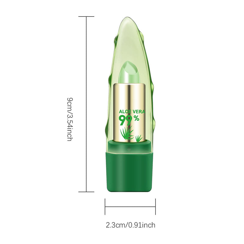 [Australia] - Ownest 3 Pcs Aloe Vera Lipstick, Magic Temperature Color Change Lipstick Lip Blam Moisturizing Long Lasting Lip Makeup A-Green 