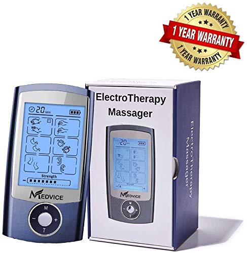 [Australia] - MEDVICE Rechargeable Tens Unit Muscle Stimulator, 2nd Gen 16 Modes & 8 Upgraded Pads for Natural Pain Relief & Management, FDA Cleared Electric Pulse Impulse Mini Massager Machine 