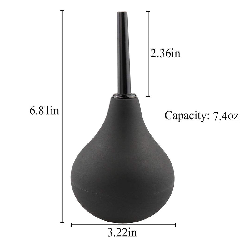 [Australia] - Lancsdom Anal Douche Enema Bulb kit Vaginal Douche Enema Cleaner for Women’s or Men’s Health -for Colon Cleansing, Detox and Constipation (Black) Black 