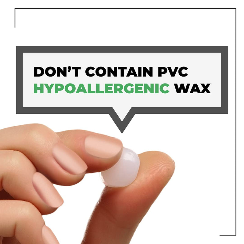 [Australia] - PQ Wax Ear Plugs for Sleep - 15 Silicone Wax Earplugs for Sleeping and Swimming - Gel Ear Plugs for Noise Cancelling, Ear Protection - Sleeping Earplugs with Sound Blocking Level of 32 Db (15-Pillows) 