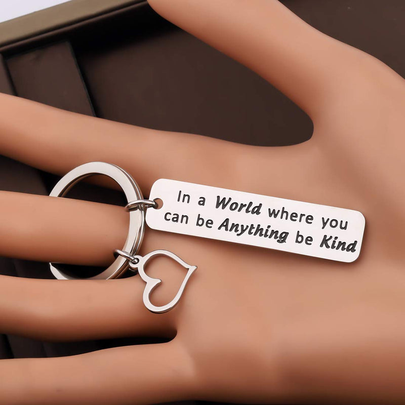 [Australia] - CENWA Kindness Gift Anti Bullying Awareness Gift in A World Where You Can Be Anything Be Kind Keychain Anti-Bullying Motivational Gift School Motto 