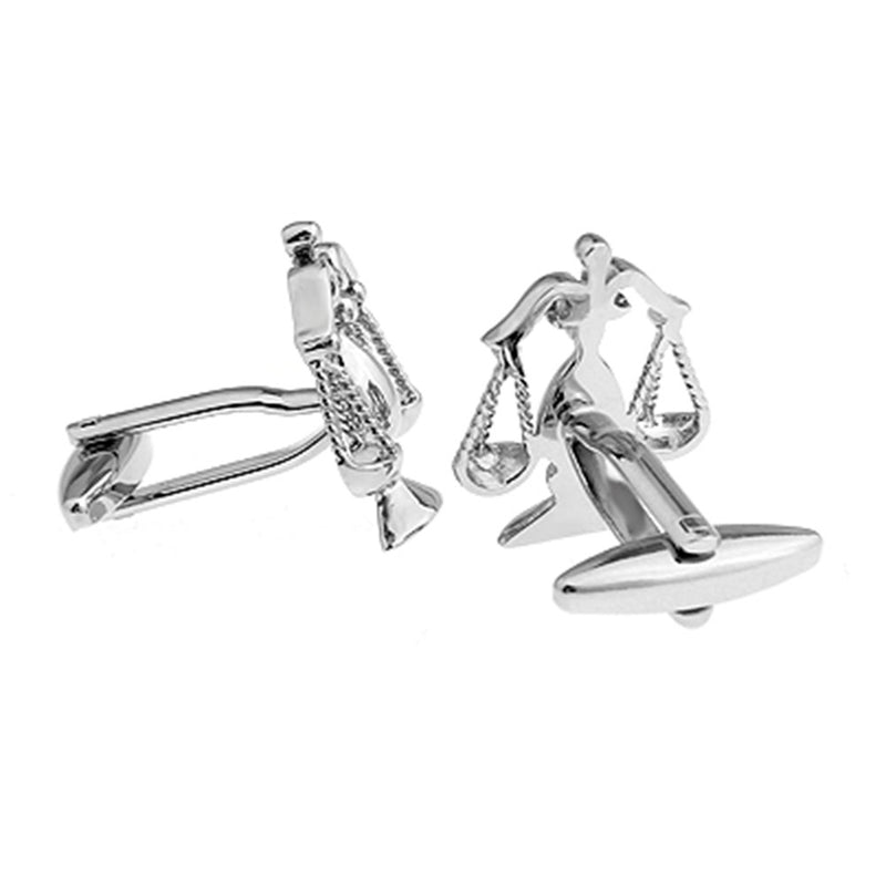 [Australia] - Libra Judge Lawyer Scales of Justice Cufflinks Silver 