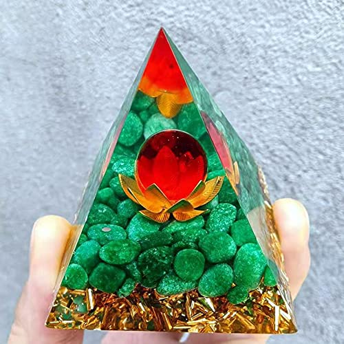 [Australia] - ycyingcheng Pyramid Ogan Crystal Energy Tower, Lotus Pyramid Crystal Healing Reiki Chakra Crushed Stone Jewelry Home Bedroom Office Table Desktop Decor, 6cm Y 
