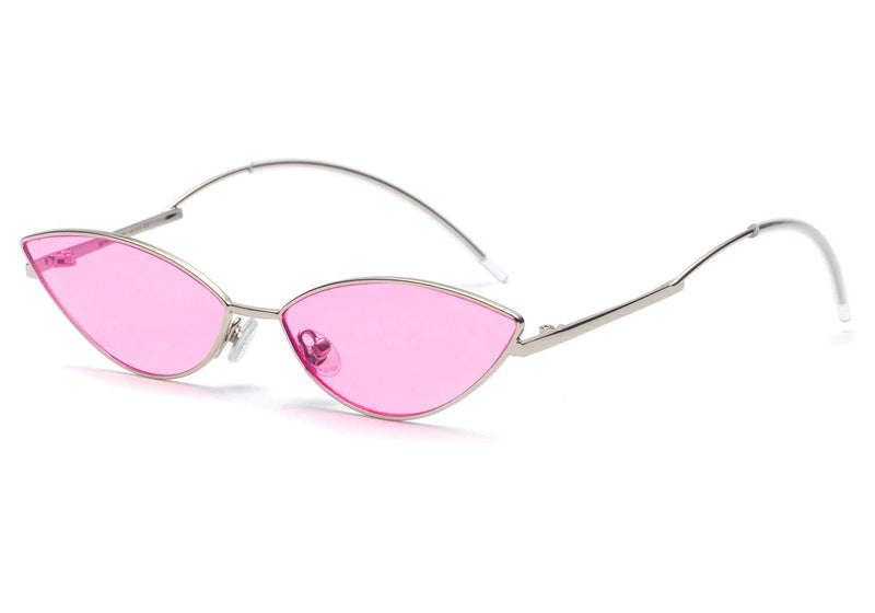 [Australia] - FEISEDY Fashion Designer Sunglasses Retro Small Petals Shape Arc Temple Design B2298 Pink 58 Millimeters 