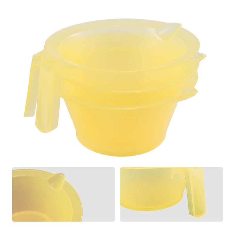 [Australia] - Lurrose 3pcs Hair Dye Bowl Mixing Bowl Kit DIY Hair Colouring Tool Hair Tint Dying Coloring Applicator for Salon Hairdressing Yellow 