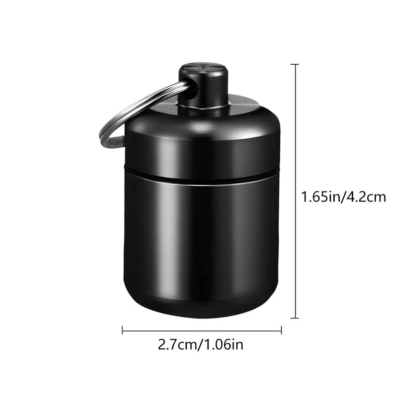 [Australia] - DARENYI Waterproof Pill Box Small Keyring Pill Holder Metal Pill Organisers Mini Portable Pill Box for Outdoor Travel Camping(4 Colour) 