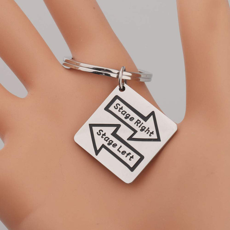 [Australia] - KUIYAI Theater Keyring Stage Right Stage Left Keychain Musical Theater Gift 