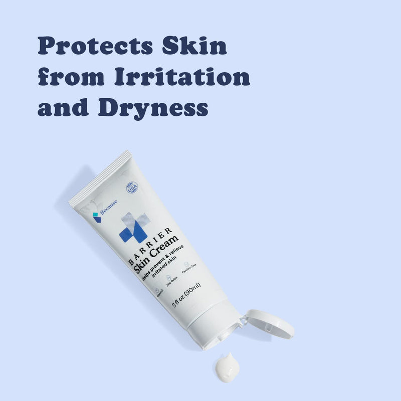 [Australia] - Because Barrier Cream – Fortified with Zinc Oxide and Vitamin E – Prevents Irritation from Chafing, Rubbing and Sore Spots Caused by Incontinence – 3 fl oz, 3-Pack 