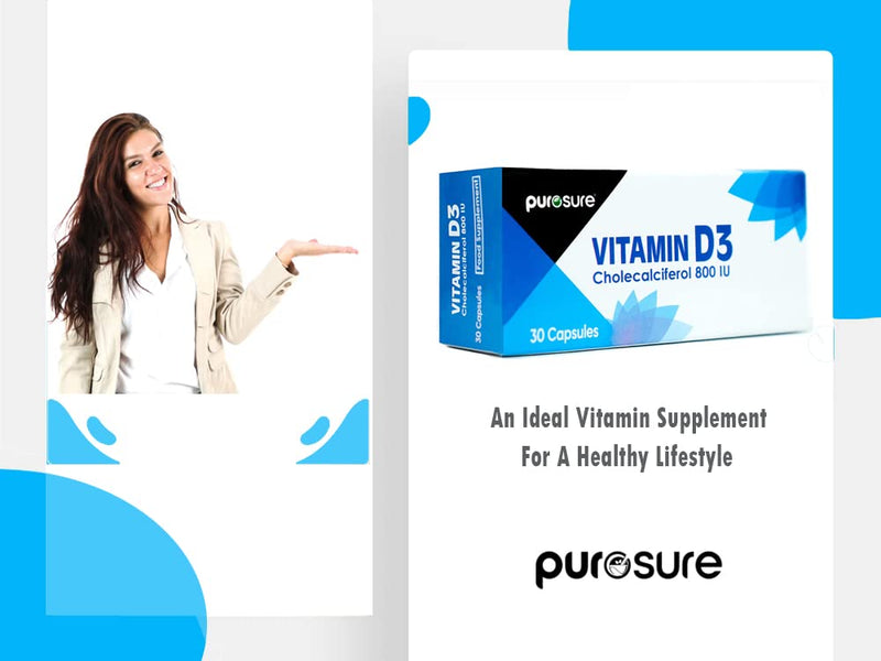 [Australia] - Vitamin D3 800 IU - 30 Capsules - High Potency, Easy to Swallow Pure Vitamin D Softgel Capsules - Vitamin D3 Supplements Helps Boost Health and Immune System 