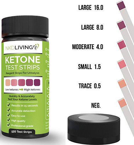 [Australia] - NKD Living Ketone Test Strips (120 Strips in 2 x 60 Keep Fresh Packs) Accurately Detect and Measure Your State of ketosis in Seconds. 