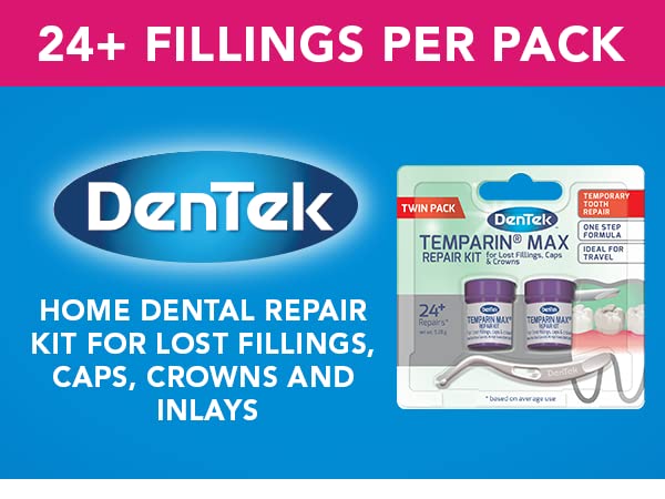 [Australia] - DenTek Temparin Max Home Dental Repair Kit Twin Pack for repairing lost fillings and loose caps, crowns or inlays - 24+ Repairs 