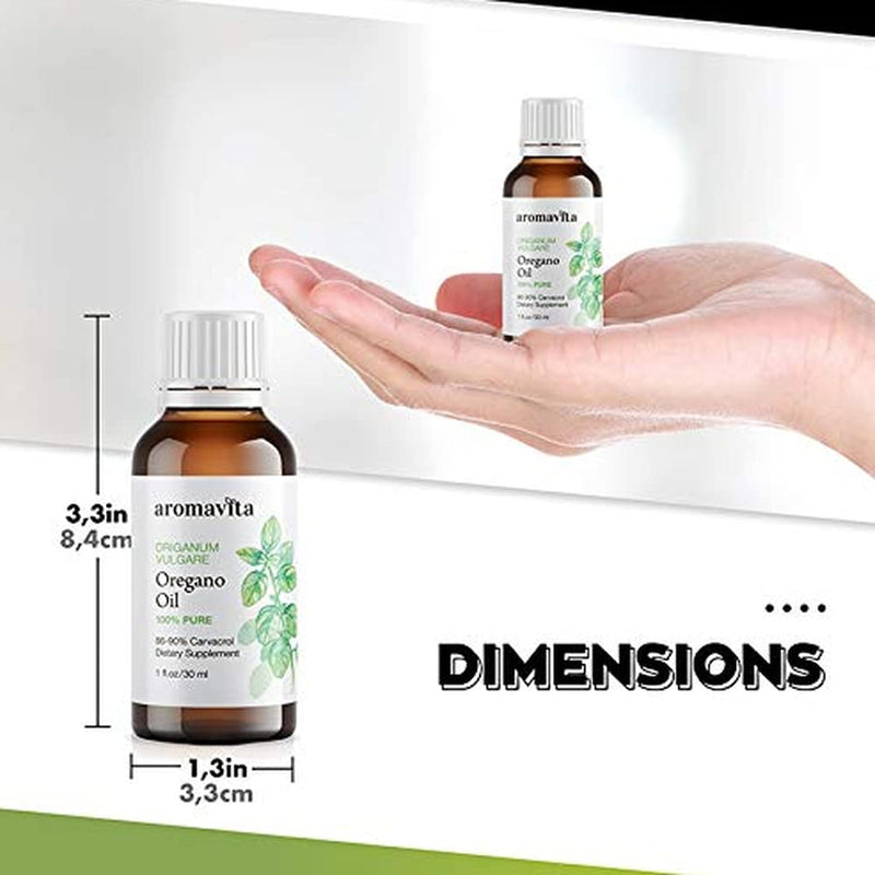 [Australia] - Aromavita Essential Oil of Oregano - 100% Pure Undiluted, Non GMO, Extra Strength Organic Greek Oregano Oil - Over 86% Carvacrol Oregano Extract, 30ML 