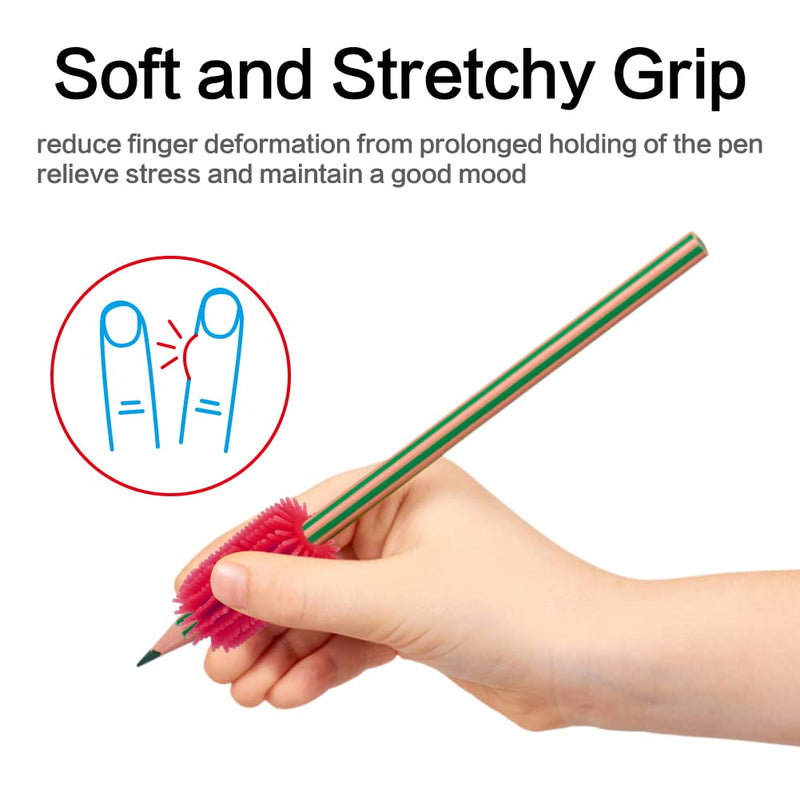 [Australia] - 20Pcs Reusable Squishy Pencil Holders, Perfect Pencil Grips for Kids and Adults Handwriting, Drawing, Coloring - Perfect Decompression Pencil Tools 