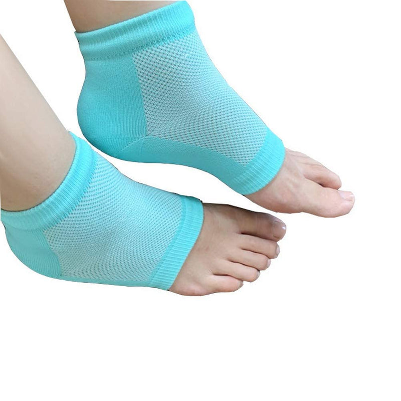 [Australia] - Pengxiaomei Soft Heel Socks,Ventilate Foot Spa Moisturizing Gel Beauty Socks Moisturising Socks for Dry Hard Cracked Skin(Blue) 