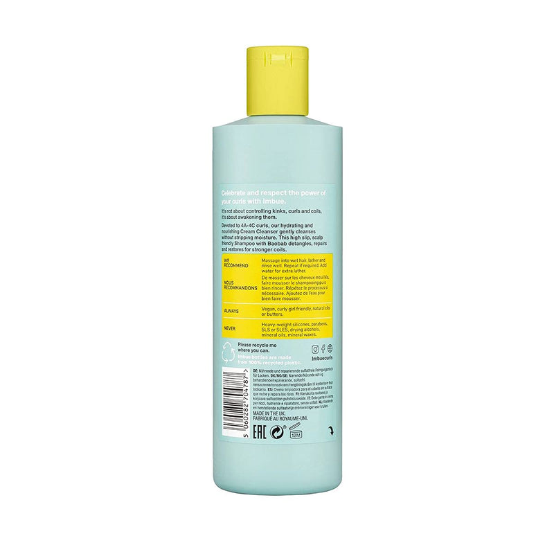 [Australia] - Imbue Coil Awakening Sulphate Free Cream Shampoo/Cleanser for Curly Hairs - Vegan, Wavy Curly & Coily hairs Curly girl Movement Complaint - 400 ML Paraben Free 4A-4C 400 ML Coil Cleanser 