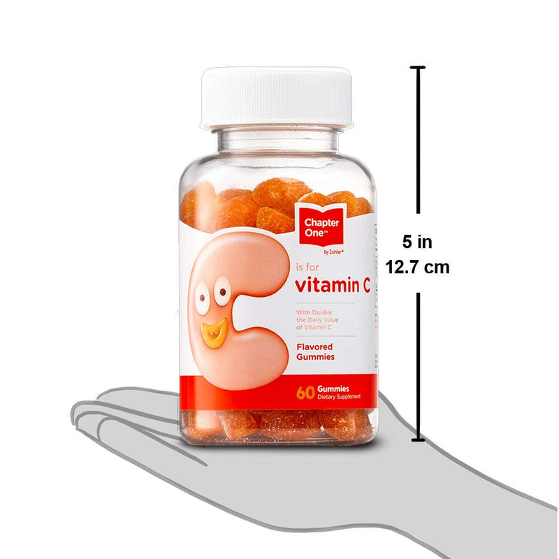 [Australia] - Chapter One Vitamin C Gummies, Great-Tasting Chewable Vitamin C for Kids, Vitamin C Gummies for Kids, Certified Kosher (60 Gummies) 60 Count (Pack of 1) 