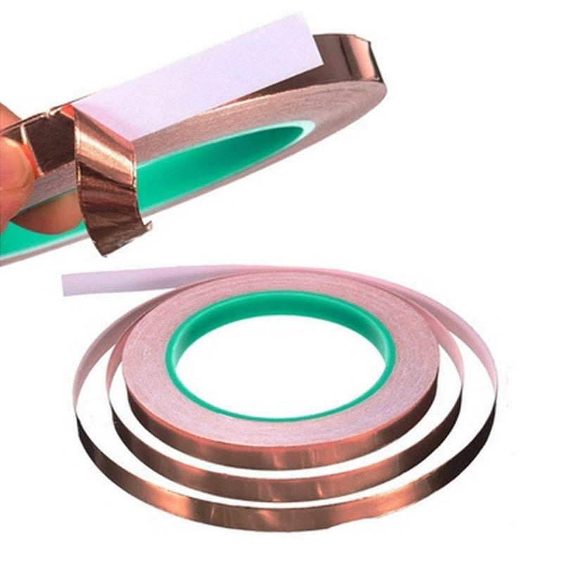 [Australia] - 4 Pack Copper Foil Tape,Copper Tape Double-Sided Conductive Adhesive for EMI Shielding,Paper Circuits,Electrical Repairs,Grounding(1/8"x21.9yards) 