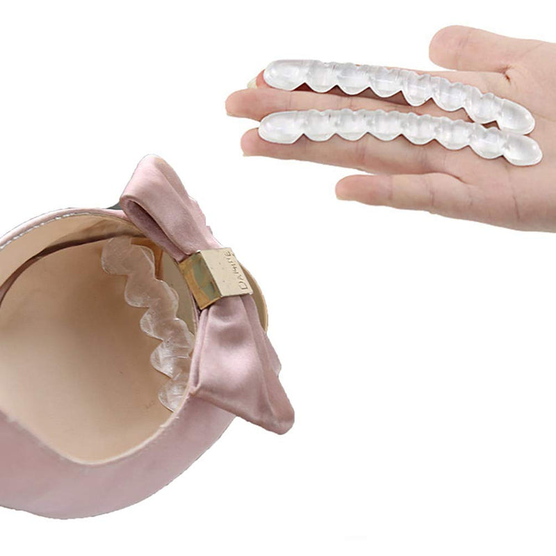 [Australia] - Exceart 1 Pair Clear High Heel Grips Adhensive Tape Silicone Gel Insert Pads Liner Sandal Cushion Sticker for Loose Women Too Big Shoes 