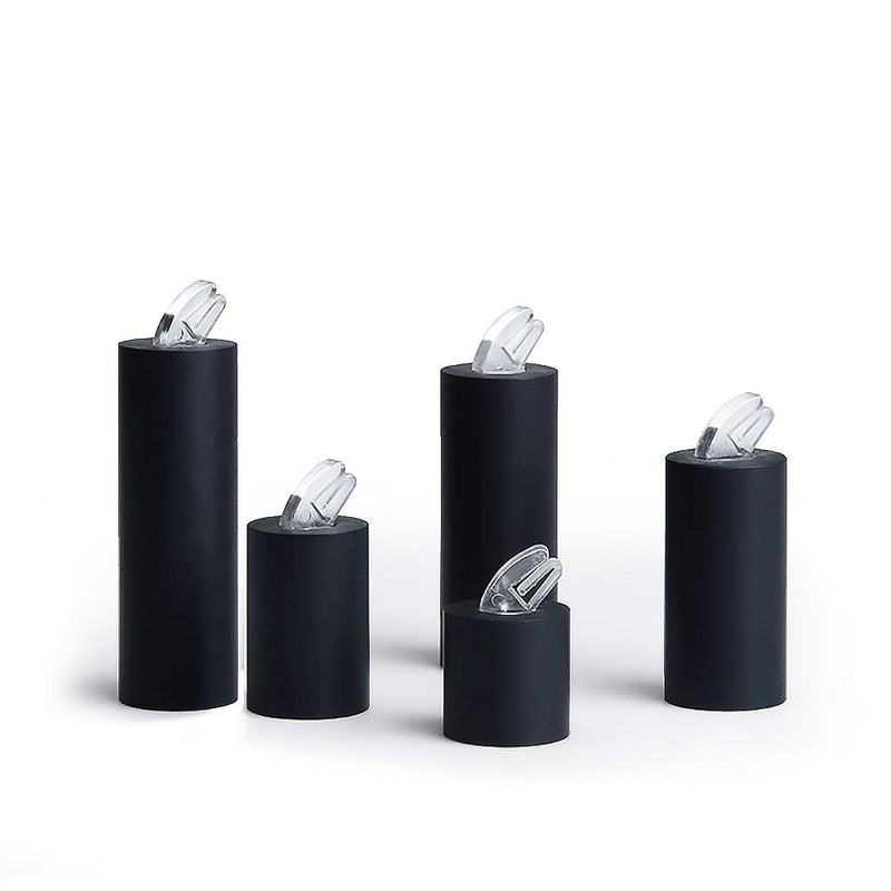 [Australia] - Woodten Black Acrylic Ring Stand Cylindrical Ring seat Jewelry Display YJ10102 