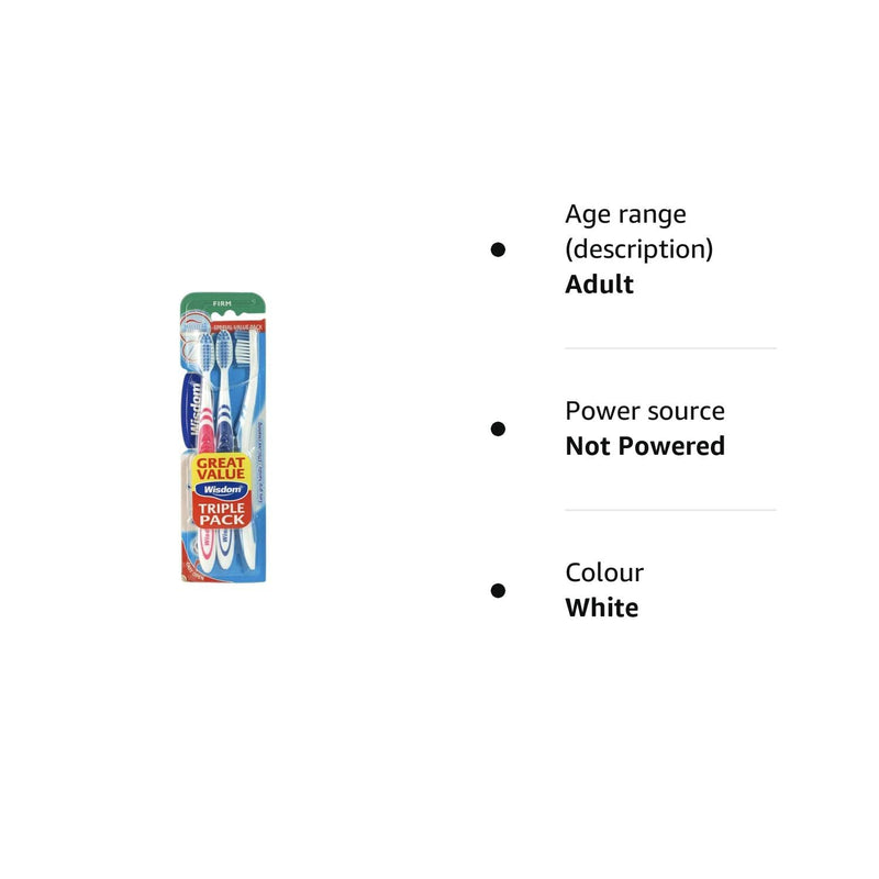 [Australia] - Wisdom Regular Fresh Plus Firm Toothbrushes - Triple pack 