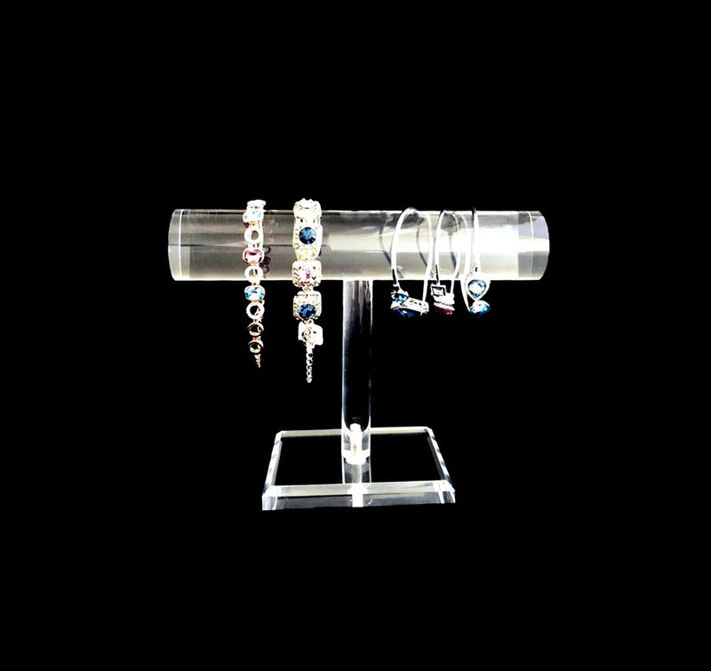 [Australia] - Jewelry Display Stands for Shows Premium Quality Clear T Bar Block Trade Store Exhibit Photo Prop Gallery Minimalist Style Contemporary Modern Design Unique Presentation T-Bar Stand 