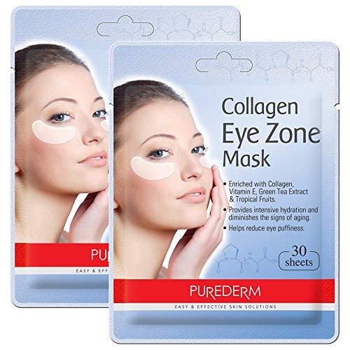 [Australia] - Deluxe Collagen Eye Mask Collagen Pads For Women By Purederm 2 Pack Of 30 Sheets/Natural Eye Patches With Anti-aging and Wrinkle Care Properties/Help Reduce Dark Circles and Puffiness 30 Count (Pack of 2) 