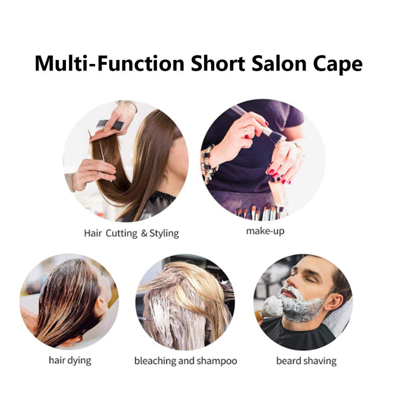 [Australia] - Hair Capes Professional for Dyeing Hair Hairdressing Waterproof Oilproof Cutting Hair Beard Hairdressing Salon Barber Cape Anti-Static Haircut(Black) Black 