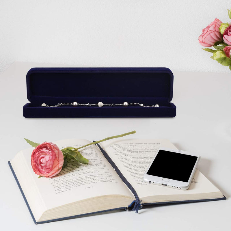 [Australia] - Cosmos Blue Color Velvet Bracelet Chain Gift Box Jewelry Box 