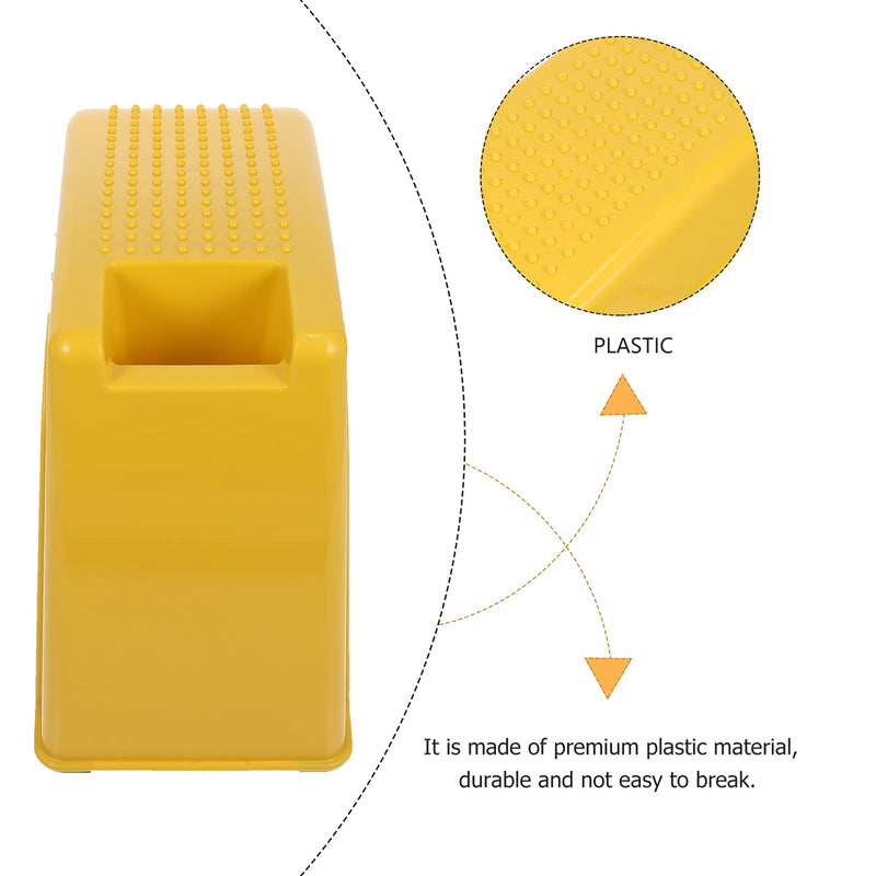 [Australia] - FRCOLOR Home Shower Foot Rest, Shower Stool Salon Step Pedicure Stand Shower Foot Stand Home Pedicure Foot Rest Beauty Footrest for Easy at Home Pedicure, 1pc (Yellow) 