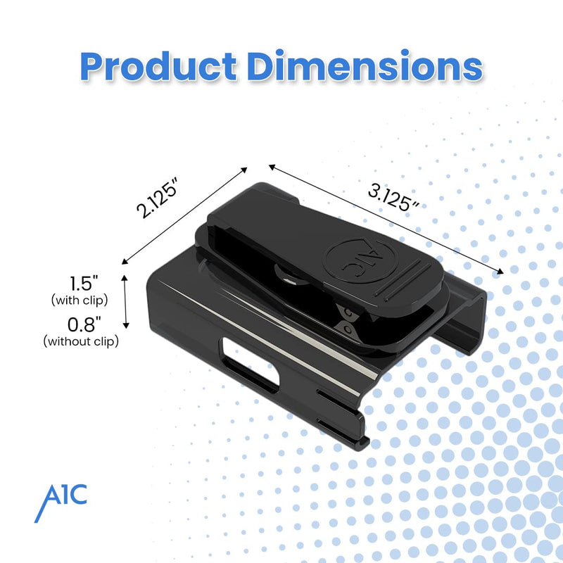 [Australia] - A1C Insulin Pump Case - Holder for T-Slim Diabetes Pump - No More Broken Clips - Positive Lock & Hinged Clip to Improve Reliability - Rotate 360 Degrees - Program, Refill, & Recharge without Removing Black 
