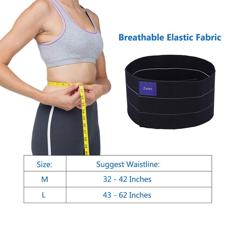 [Australia] - Umbilical Hernia Belt Abdominal Binder Hernia Belts for Men Abdominal Binder Post Surgery Hernia Belt for Women Belly Abdominal Binder Lower Waist Support Belt Hernia Support for Men Stomach Binder L (43-62 Inch) 