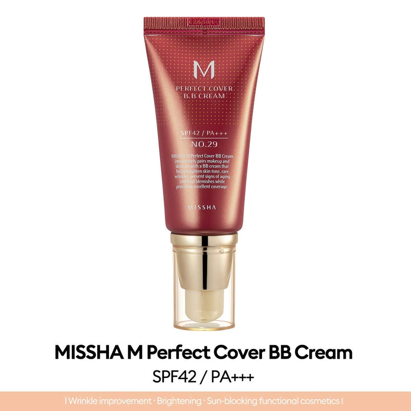 [Australia] - MISSHA M PERFECT COVER BB CREAM #29 SPF 42 PA+++ 50ml-Lightweight, Multi-Function, High Coverage Makeup to help infuse moisture for firmer-looking skin with reduction in appearance of fine line 