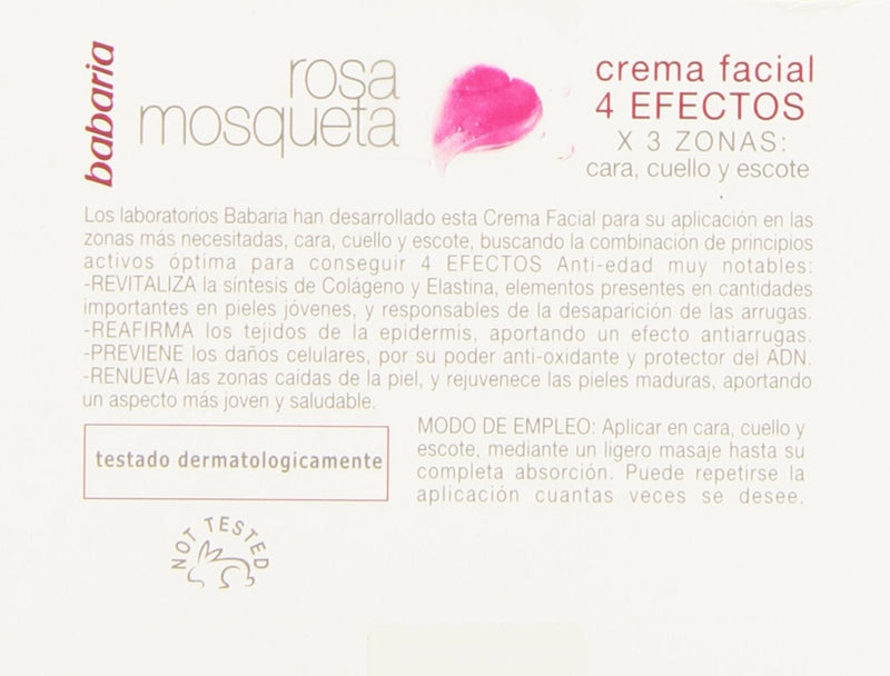 [Australia] - Babaria Rosehip Oil Face Cream 4 Effects 125ml 