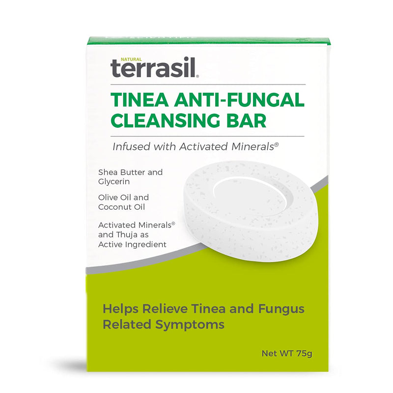 [Australia] - Terrasil Tinea Treatment 2-Product Ointment and Cleansing Bar System with All-Natural Activated Minerals 6X Tinea Fungus Fighting Power (14gm Tube + 75gm bar) 