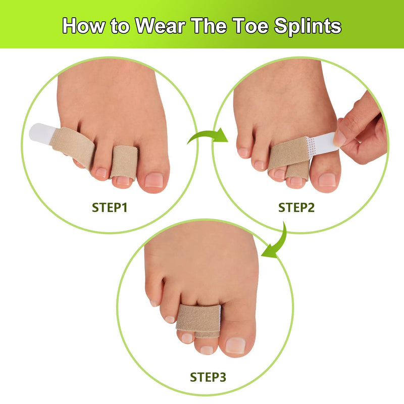 [Australia] - Bukihome Up-Grade Hammer Toe Straighteners for Bent Toes, 12 Pack Toe Splints, Toe Corrector, Toe Wraps for Curled Toes, Crooked Toes and Hammer Toes（6 Large Size & 6 Middle Size） 
