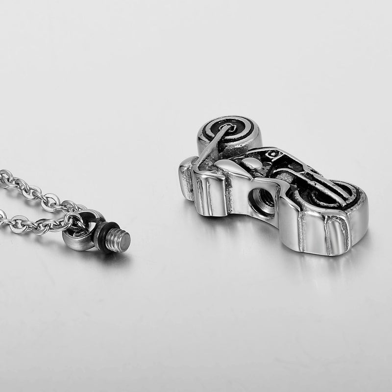 [Australia] - Cremation Urn Jewelry Necklace Pendant Motorcycle Open and Waterproof Keepsake Memorial Urn Necklace. 