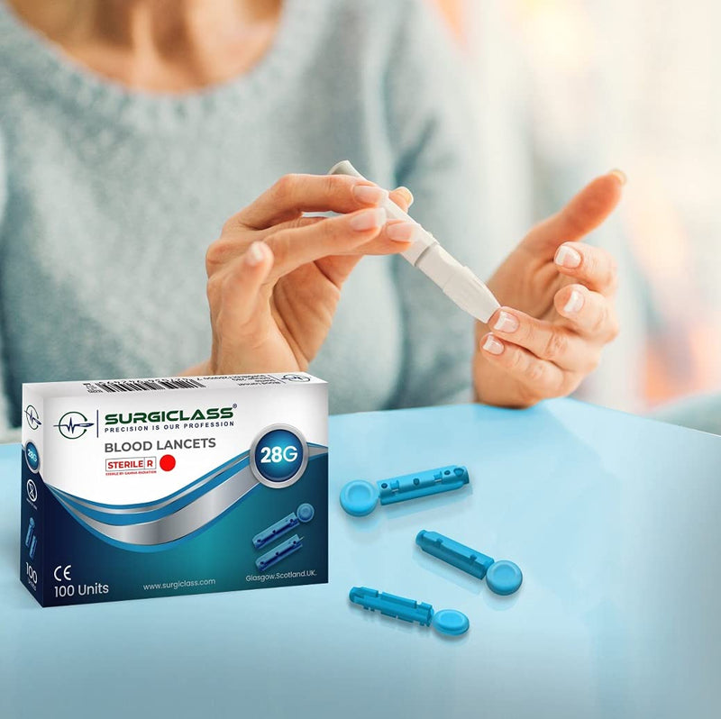 [Australia] - Surgiclass Blood Glucose lancets 28G for Diabetics Test Sterile Pack of 100 SURGIBLDLT28G100 